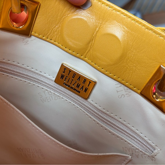 Stuart Weitzman Floral Yellow Tote Bag - Picture 7 of 10
